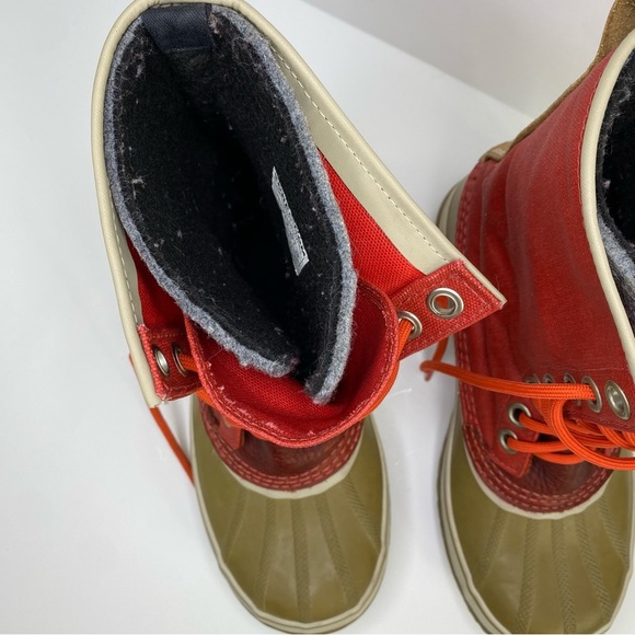 Sorel Women's  Premium Red and Tan Winter Snow Boots Size 8 - Picture 9 of 11